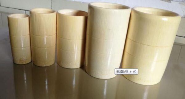Set de 5 ventouses en bambou